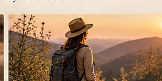 A person exploring a sunlit landscape